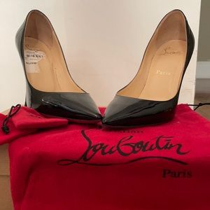BLACK PATENT LEATHER PIGALLE FOLLIES 100